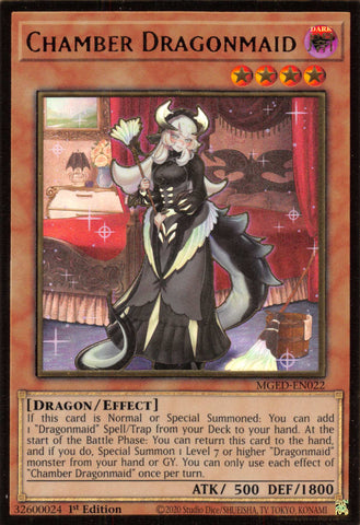 Chamber Dragonmaid [MGED-EN022] Gold Rare Yu-Gi-Oh!