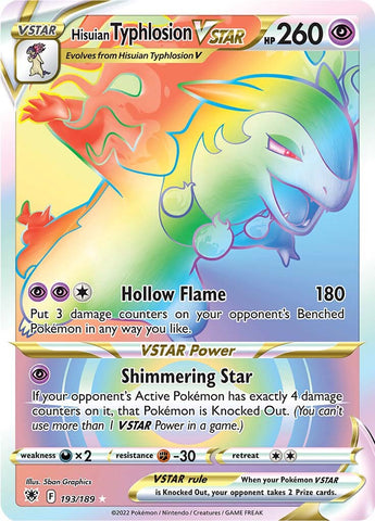 Hisuian Typhlosion VSTAR (193/189) [Sword & Shield: Astral Radiance] Pokémon