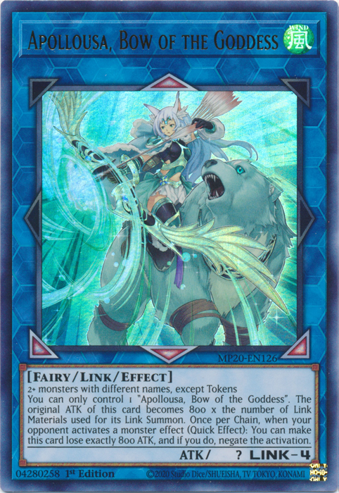 Apollousa, Bow of the Goddess [MP20-EN126] Ultra Rare Yu-Gi-Oh!