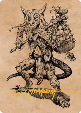 Taunting Kobold Art Card (Gold-Stamped Signature) [Commander Legends: Battle for Baldur's Gate Art Series] Magic: The Gathering