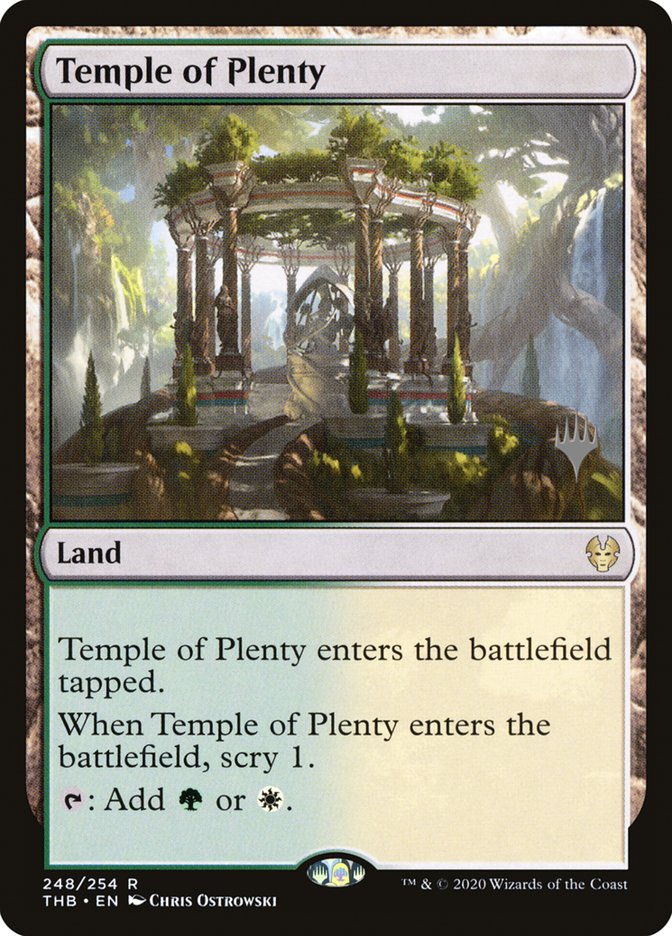 Temple of Plenty (Promo Pack) [Theros Beyond Death Promos] Magic: The Gathering