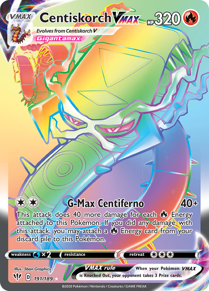 Centiskorch VMAX (191/189) [Sword & Shield: Darkness Ablaze] Pokémon